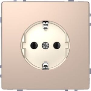 SCHUKO-Steckdose, Steckklemmen, Champagnermetallic, System Design Merten MEG2301-6051