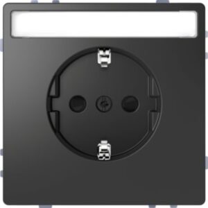 SCHUKO-Steckdose mit Schriftfeld, BRS, Steckklemmen, Anthrazit, System Design Merten MEG2302-6034