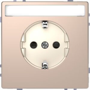 SCHUKO-Steckdose mit Schriftf., BRS, Steckkl., Champagnermetallic, System Design Merten MEG2302-6051