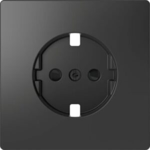 Zentralplatte für SCHUKO-Steckdosen-Einsatz, BRS, Anthrazit, System Design Merten MEG2330-6034