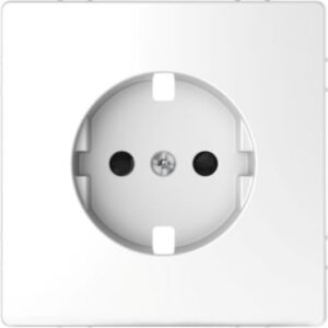 Zentralplatte für SCHUKO-Steckdosen-Einsatz, BRS, Lotosweiß, System Design Merten MEG2330-6035