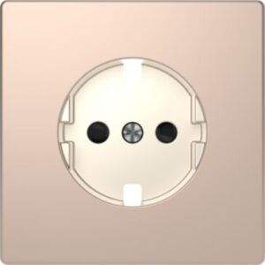 Zentralplatte für SCHUKO-Steckd.-Eins., BRS, Champagnermetallic, System Design Merten MEG2330-6051