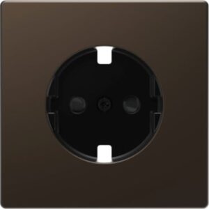 Zentralplatte für SCHUKO-Steckdosen-Einsatz, BRS, Moccametallic, System Design Merten MEG2330-6052