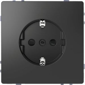 SCHUKO-Steckdose, BRS, Schraub-Liftklemmen, Anthrazit, System Design Merten MEG2400-6034