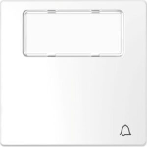 Wippe mit Kontrollfenster und Aufdruck Klingel, Lotosweiß, System Design Merten MEG3325-6035