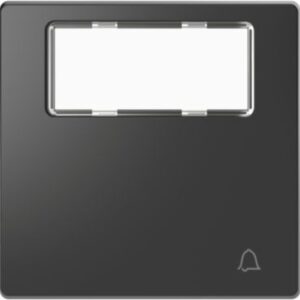 Wippe mit Schriftfeld und Kennzeichnung Klingel, Anthrazit, System Design Merten MEG3365-6034