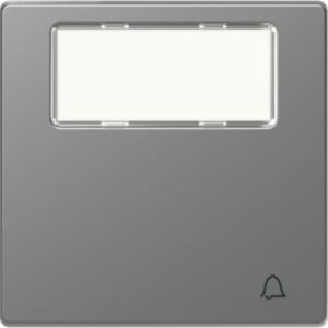 Wippe mit Schriftfeld und Kennzeichnung Klingel, Edelstahl, System Design Merten MEG3365-6036