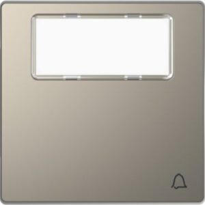 Wippe mit Schriftfeld und Kennzeichnung Klingel, Nickelmetallic, System Design Merten MEG3365-6050