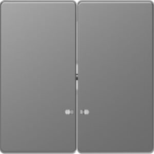 Doppelwippe mit Kontrollfenster, Edelstahl, System Design Merten MEG3420-6036