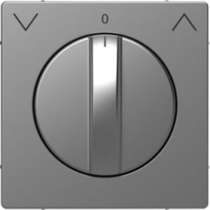 Zentralplatte für Rollladen-Tast-Rastschalter-Einsatz, Edelstahl, System Design Merten MEG3875-6036