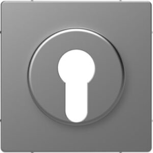 Zentralplatte für Wechsel-Rastschalter-Einsatz, Edelstahl, System Design Merten MEG3886-6036