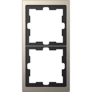 D-Life Metall Rahmen, 2 fach , Nickelmetallic Merten MEG4020-6550