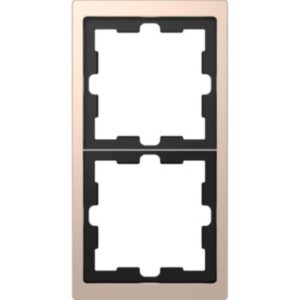 D-Life Metall Rahmen, 2 fach , Champagnermetallic Merten MEG4020-6551