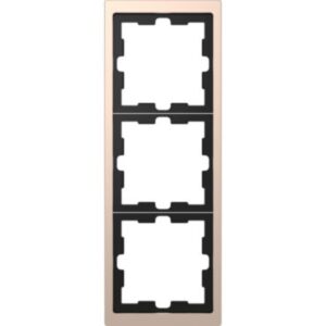 D-Life Metall Rahmen, 3 fach , Champagnermetallic Merten MEG4030-6551