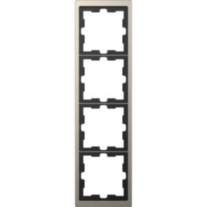 D-Life Metall Rahmen, 4 fach , Nickelmetallic Merten MEG4040-6550