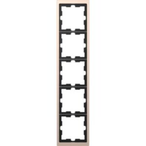 D-Life Metall Rahmen, 4 fach , Champagnermetallic Merten MEG4040-6551