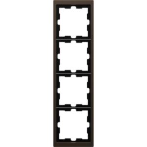 D-Life Metall Rahmen, 4 fach , Moccametallic Merten MEG4040-6552
