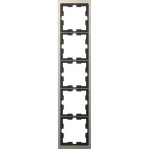 D-Life Metall Rahmen, 5 fach , Nickelmetallic Merten MEG4050-6550