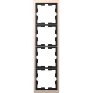 D-Life Metall Rahmen, 5 fach , Champagnermetallic Merten MEG4050-6551