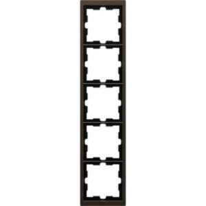 D-Life Metall Rahmen, 5 fach , Moccametallic Merten MEG4050-6552
