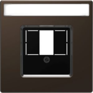 Zentralpl. m. rechteckigem Ausschnitt u. Schriftf., Moccametallic, System Design Merten MEG4250-6052