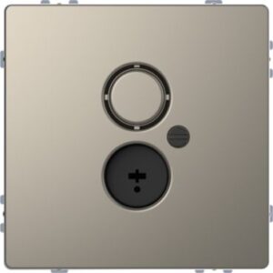 Lautsprecher-Steckdosen-Einsatz, Nickelmetallic, System Design Merten MEG4345-6050