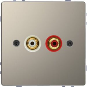 Steckdose für Audio Anschluss, Nickelmetallic, System Design Merten MEG4350-6050