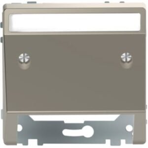 Schrägauslass mit Schriftfeld, Nickelmetallic, System Design Merten MEG4540-6050