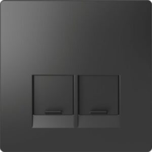 Zentralplatte für Schneider Electric-Connector 2 fach , Anthrazit, System Design Merten MEG4572-6034