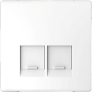 Zentralplatte für Schneider Electric-Connector 2 fach , Lotosweiß, System Design Merten MEG4572-6035
