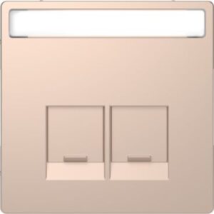 Zentr.pl.Schriftf.f.Schneider Electric-Connector 2 fach ,Champag.metal.Sys.Design Merten MEG4574-6051