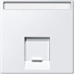 Zentralplatte für Schneider Electric-Connector 1 fach , polarweiß, System M Merten MEG4573-0419