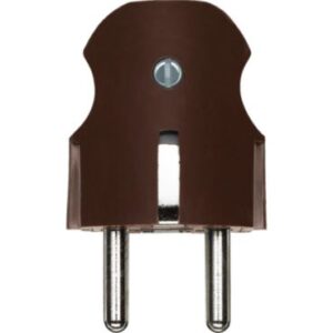 SCHUKO-Stecker, dunkelbrasil Merten 122415
