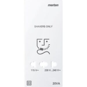 Zentralplatte für Rasiersteckdose, polarweiß, System M Merten 213519