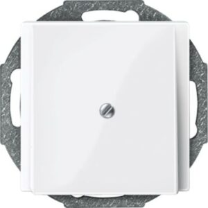 Zentralplatte Leitungsauslass, polarweiß glänzend, System M Merten 296319