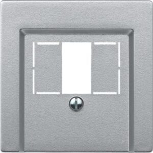 Zentralplatte für TAE/Audio/USB, aluminium, System M Merten 297960