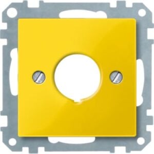 Zentralplatte für Not-Ausschalter, gelb, System M Merten 393803