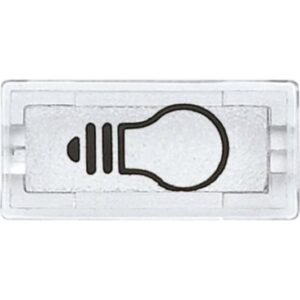 Symbole, rechteckig, Licht, glasklar Merten 395669
