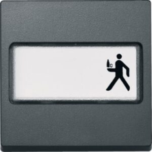 Wippe mit Schriftfeld, anthrazit, System M Merten 433314