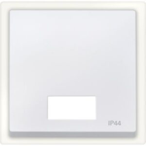 Wippe mit rechteckigem Symbolfenster IP44, polarweiß, System M Merten 433719