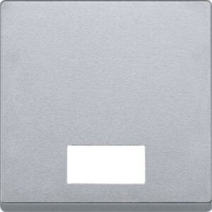 Wippe mit rechteckigem Symbolfenster, aluminium, System M Merten 433860