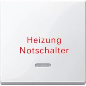 Wippe m. Kontrollfenster u. Aufdruck Heizungsnotschalter, polarws. glänz.,Sys. M Merten 435119