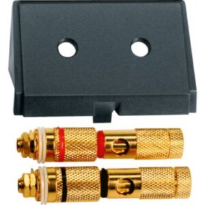 Einschub m. High-End Lautsprecher-Steckv., schwarz,Sys. M,Sys. Design,Sys. Fl. Merten 464387