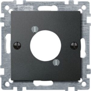 Zentralplatte für Audio-Steckverbinder XLR, anthrazit, System M Merten 468914