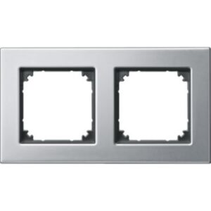 M-PLAN-Metallrahmen, 2 fach , Platinsilber Merten 475260