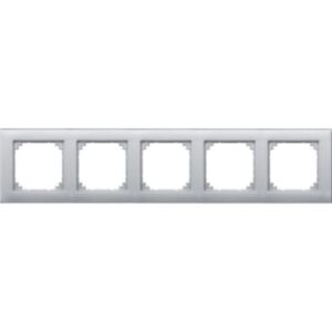 M-PLAN-Rahmen, 5 fach , aluminium Merten 486560