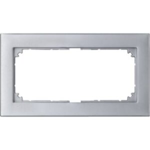M-PLAN-Rahmen, 2 fach  ohne Mittelsteg, aluminium Merten 488860
