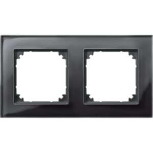 M-PLAN-Echtglasrahmen, 2 fach , Onyxschwarz Merten 489203
