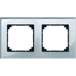 M-PLAN-Echtglasrahmen, 2 fach , Diamantsilber Merten 489260