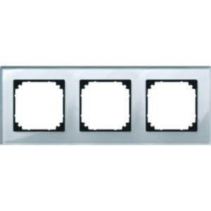 M-PLAN-Echtglasrahmen, 3 fach , Diamantsilber Merten 489360